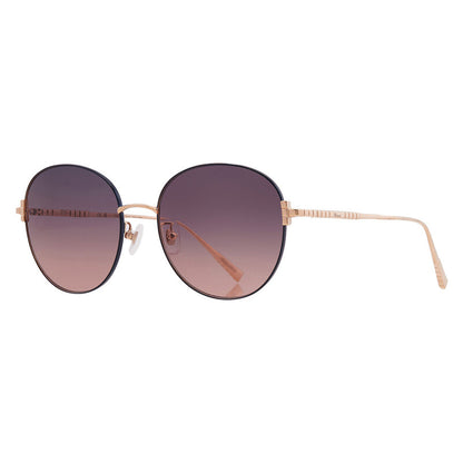 Blue Pink Gradient Round Ladies Sunglasses
