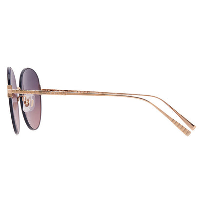 Blue Pink Gradient Round Ladies Sunglasses