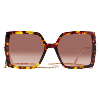 Brown Gradient Square Ladies Sunglasses
