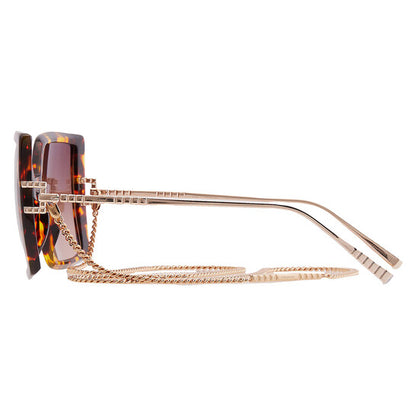 Brown Gradient Square Ladies Sunglasses