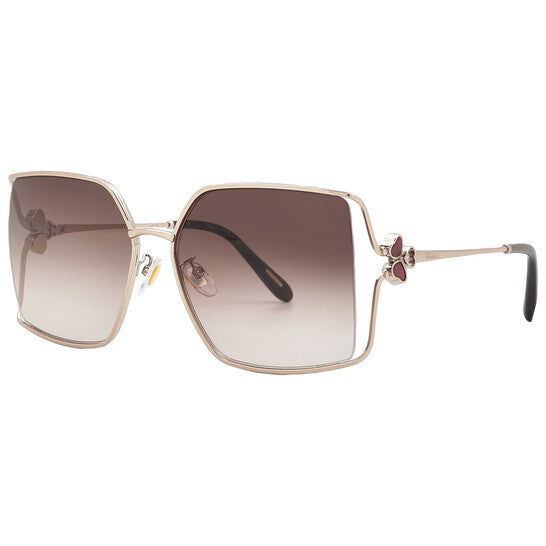 Brown Gradient Square Ladies Sunglasses