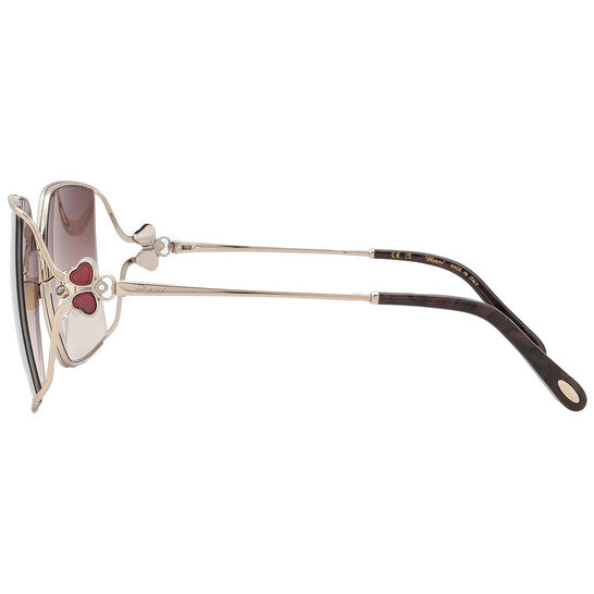 Brown Gradient Square Ladies Sunglasses