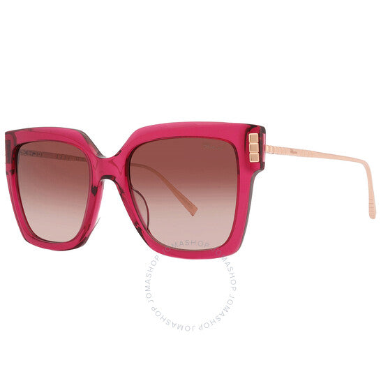 نظارة شمسية نسائية مربعة من شوبارد، لون بني وردي متدرج
