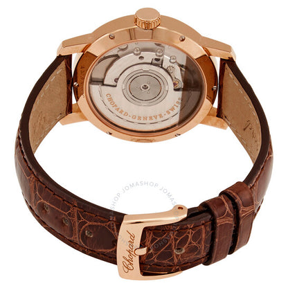 شوبارد، ساعة كلاسيكية أوتوماتيكية للسيدات بمينا بني من الألماس