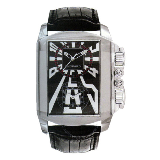 Chopard, Classic Dual Tec Black Dial Black Leather Automatic Men's Watch