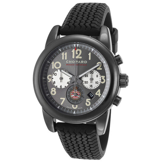 Chopard, Grand Prix De Monaco Historique Grey Dial Black Rubber Automatic Men's Sports Watch