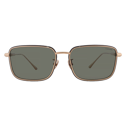 Green Rectangular Men's Sunglasses