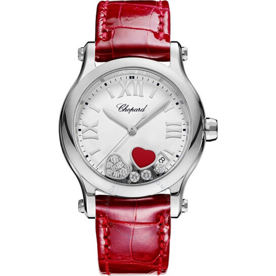 Chopard, Happy Hearts Quartz White Dial Ladies Watch 278582-3005