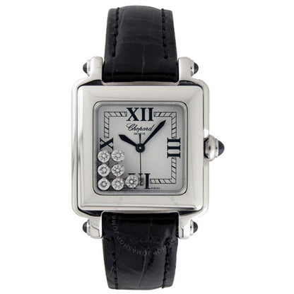 Chopard, Happy Sport Diamond Steel Black Ladies Watch