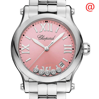 Chopard, Happy Sport Quartz Pink Dial Ladies Watch