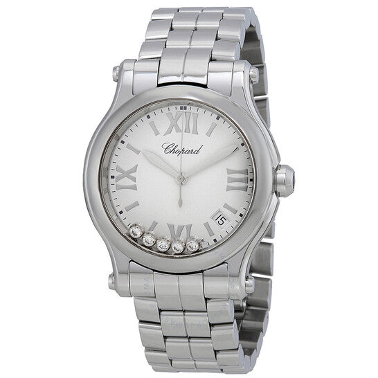 Chopard, Happy Sport White Matte Dial Ladies Watch