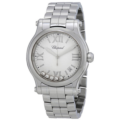 Chopard, Happy Sport White Matte Dial Ladies Watch
