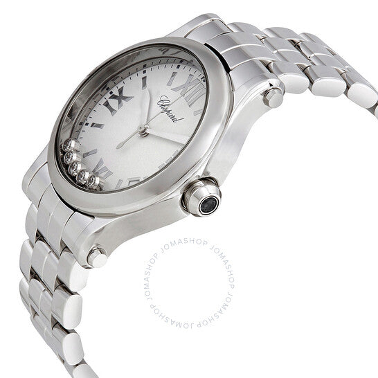 Chopard, Happy Sport White Matte Dial Ladies Watch