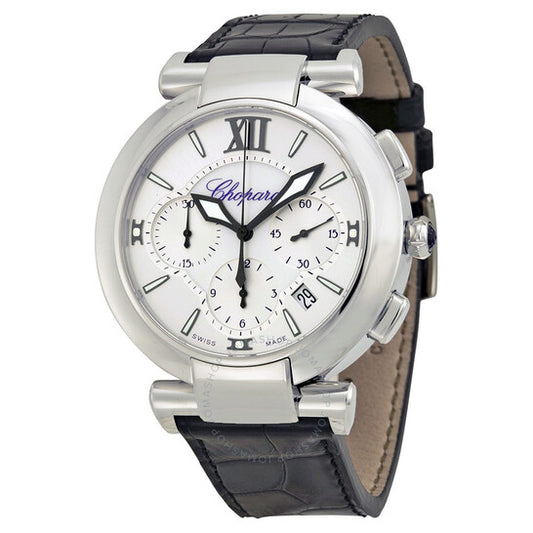 Chopard, Imperiale Chronograph Automatic Silver Dial Stainless Steel Men's Leather Strap Watch 388549-3001