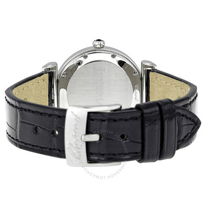 شوبارد، ساعة إمبريال للسيدات بمينا فضي وإطار من الألماس