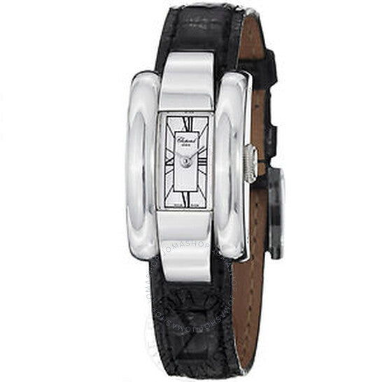 Chopard, La Strada White Dial Black Leather Ladies Watch