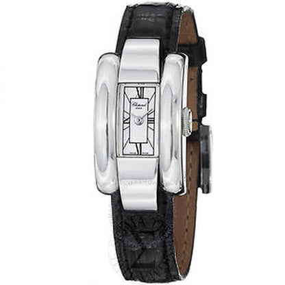 Chopard, La Strada White Dial Black Leather Ladies Watch