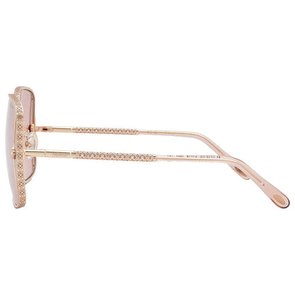 Pink Silver Mirror Square Ladies Sunglasses