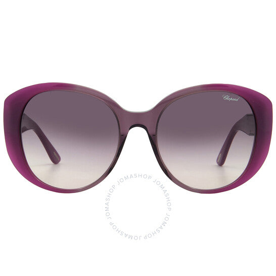 Chopard, Purple Gradient Oval Ladies Sunglasses