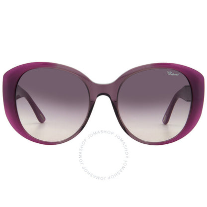 Chopard, Purple Gradient Oval Ladies Sunglasses