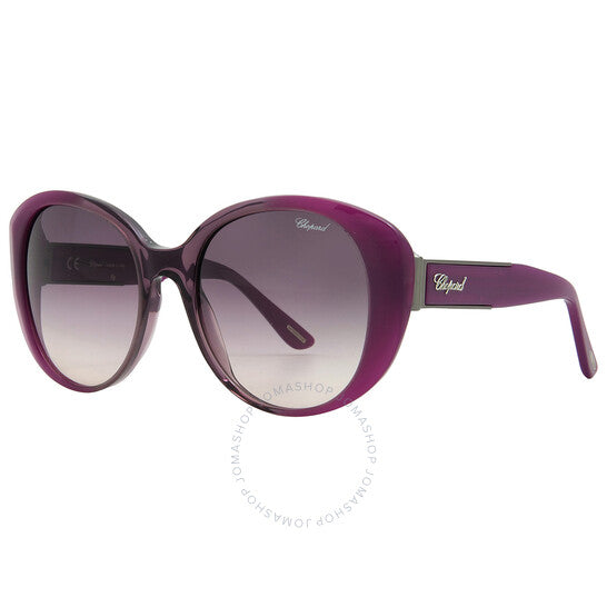 Chopard, Purple Gradient Oval Ladies Sunglasses