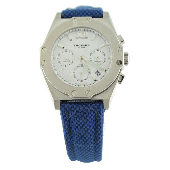 Chopard, St Moritz White Dial Chronograph Ladies Watch