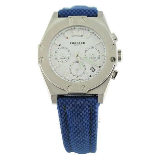 شوبارد، ساعة سانت موريتز كرونوغراف نسائية بمينا بيضاء