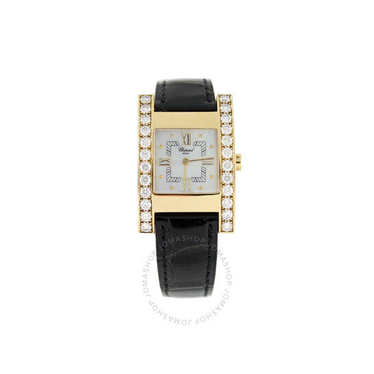 Chopard, Your Hour White Dial Black Leather Ladies Watch