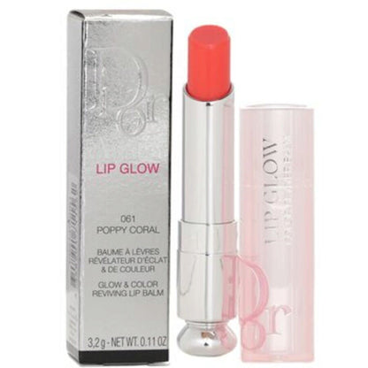Dior, Christian Ladies Dior Addict Lip Glow & Colour Reviving Lip Balm 0.11 oz # 061 Poppy Coral Makeup