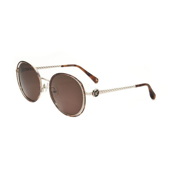 Ladies Brown Round Sunglasses