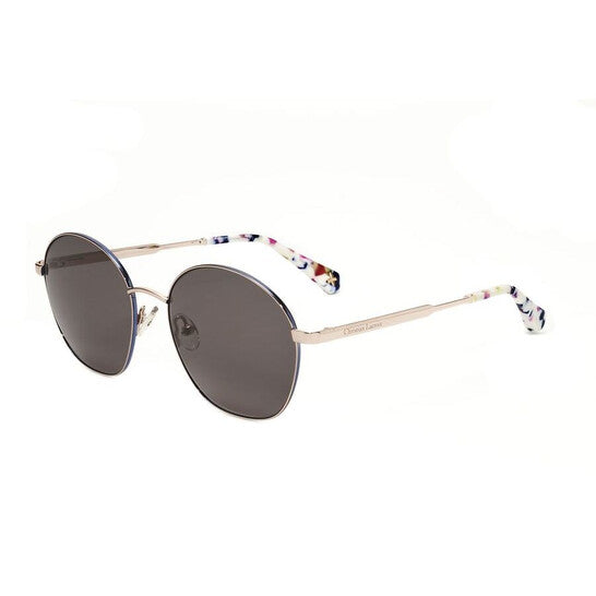 Ladies Gold Tone Round Sunglasses