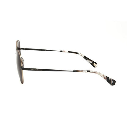 Ladies Gold Tone Square Sunglasses