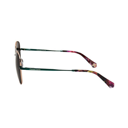 Ladies Gold Tone Square Sunglasses