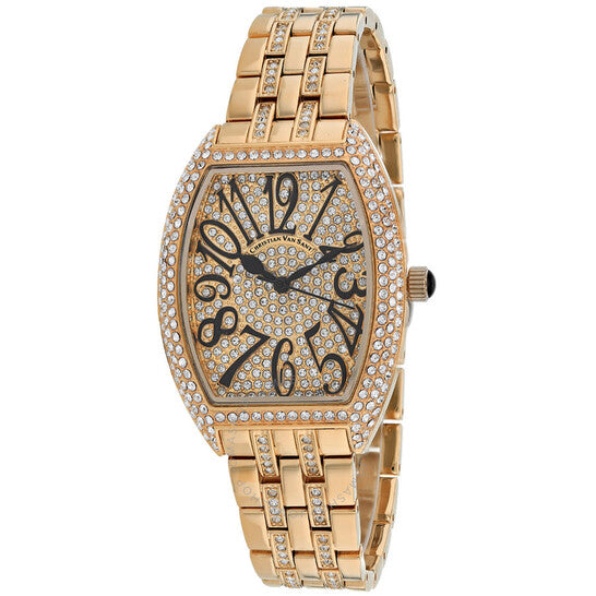 Christian Van Sant, Elegant Sparkle Quartz Rose Gold Dial Ladies Watch