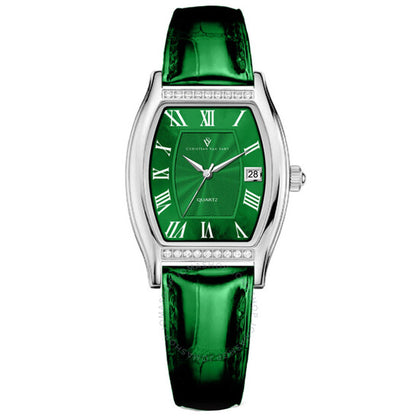 ساعة جيما كوارتز نسائية بمينا أخضر من كريستيان فان سانت