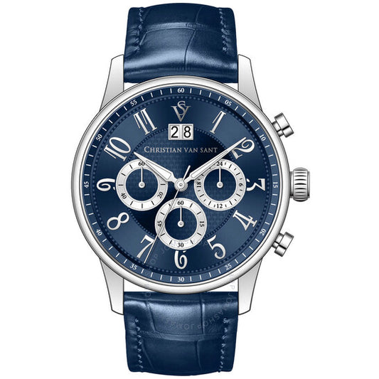 Christian Van Sant, Heritage Chronograph Quartz Blue Dial Men's Watch