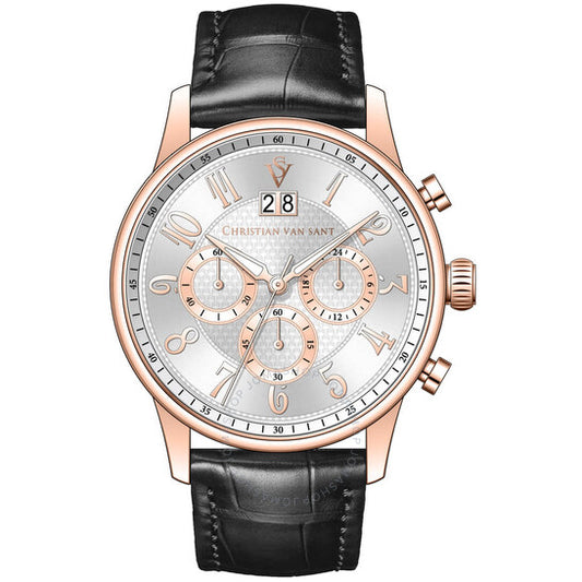 Christian Van Sant, Heritage Chronograph Quartz Silver Dial Men's Watch