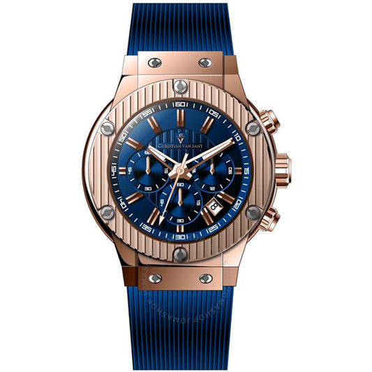 Christian Van Sant, Monarchy Chronograph Quartz Blue Dial Men's Watch