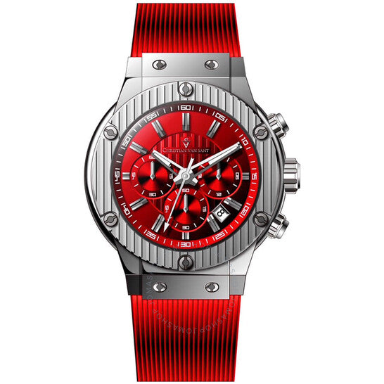 Christian Van Sant, Monarchy Chronograph Quartz Red Dial Men's Watch