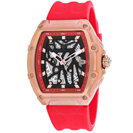 كريستيان فان سانت، ساعة أوديسي أوتوماتيكية للرجال بمينا أسود