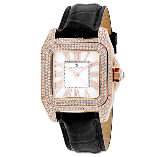 ساعة كريستيان فان سانت، راديوز كوارتز بمينا بيضاء للسيدات