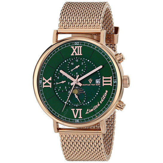 Christian Van Sant, Somptueuse LTD Chronograph Automatic Green Dial Men's Watch