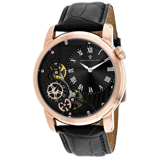 كريستيان فان سانت، ساعة سبروكيت أوتو-كوارتز للرجال بمينا أسود