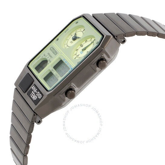 ساعة سيتيزن، كوارتز أنالوج-رقمي، مينا خضراء، للسيدات