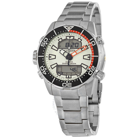 ساعة Citizen Aqualand Promaster Diver Lefty Alarm للرجال من الكوارتز