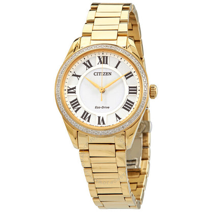 Citizen, Arezzo Diamond White Dial Ladies Watch