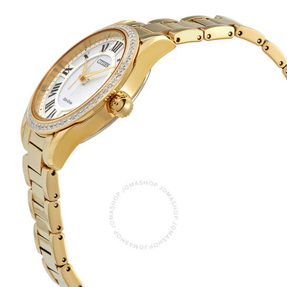 Citizen, Arezzo Diamond White Dial Ladies Watch