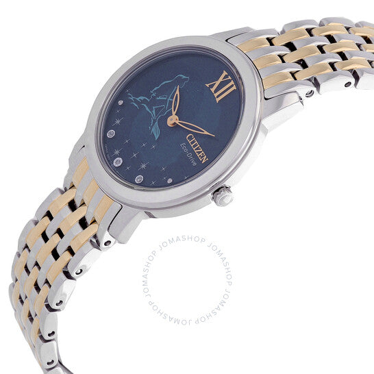 Citizen, Ariel Diamond Disney Princess Blue Dial Ladies Watch