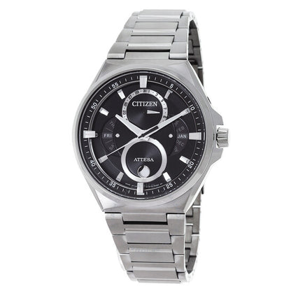 ساعة سيتيزن أتيسا مون فيز للرجال بمينا أسود