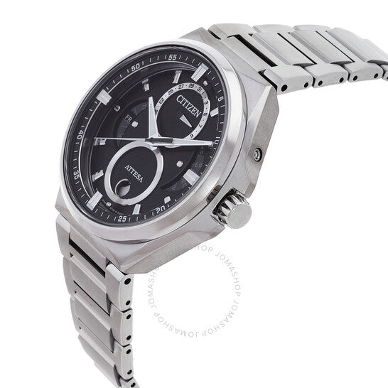 ساعة سيتيزن أتيسا مون فيز للرجال بمينا أسود